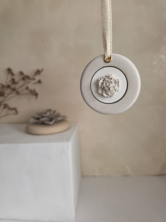 Peony Relief — Hanging Stone Diffuser